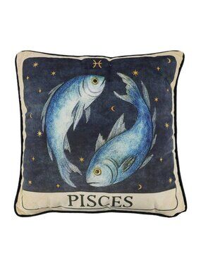 NWT Cosmic Pisces Fish Astrology Zodiac Pillow Halloween Decor Michaels Ashland